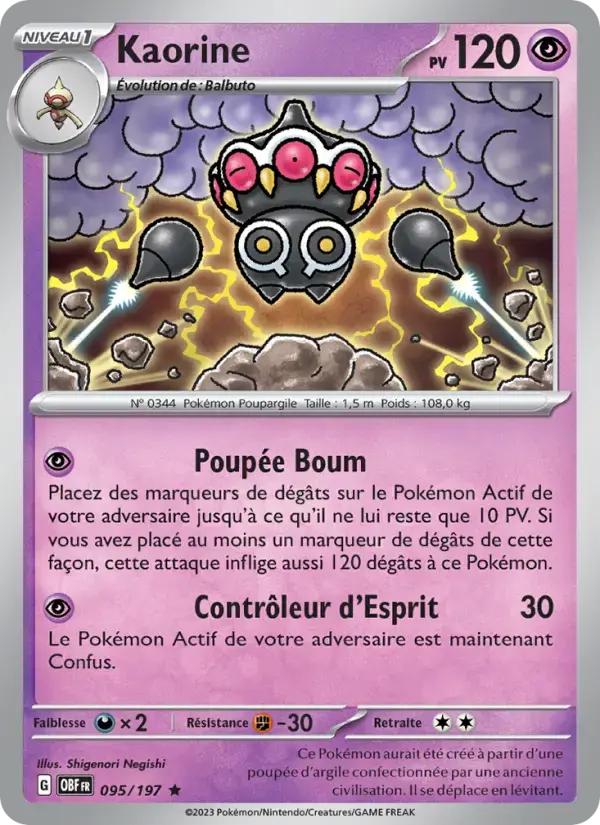 Carte Pokémon Kaorine #095 — Flammes Obsidiennes