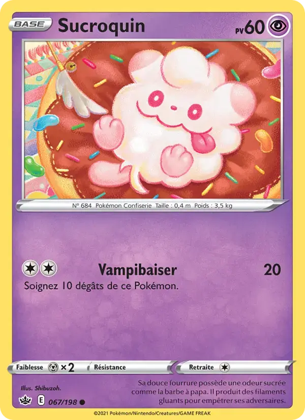 Carte Pokémon Sucroquin #67 — Règne de Glace