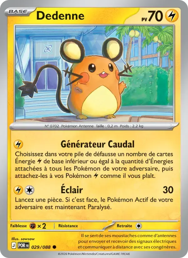Carte Pokémon Dedenne #029 — Équilibre Parfait
