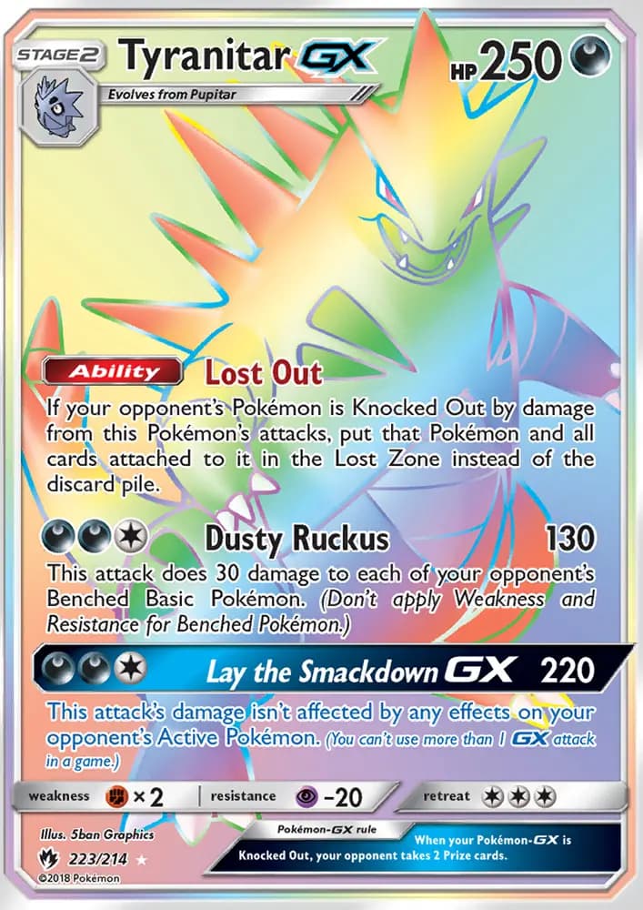 Tyranitar GX #223 — Lost Thunder