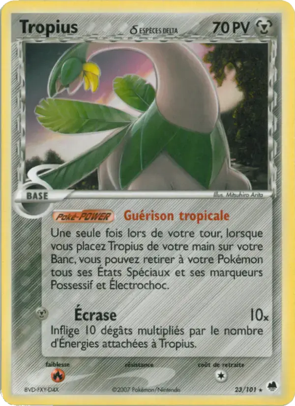 Carte Pokémon Tropius δ #023 — Île des Dragons