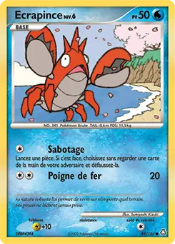 Carte Pokémon Ecrapince #89 — Éveil des Légendes