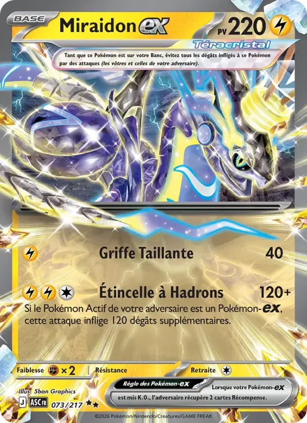 Carte Pokémon Miraidon-ex #073 — Héros Transcendants