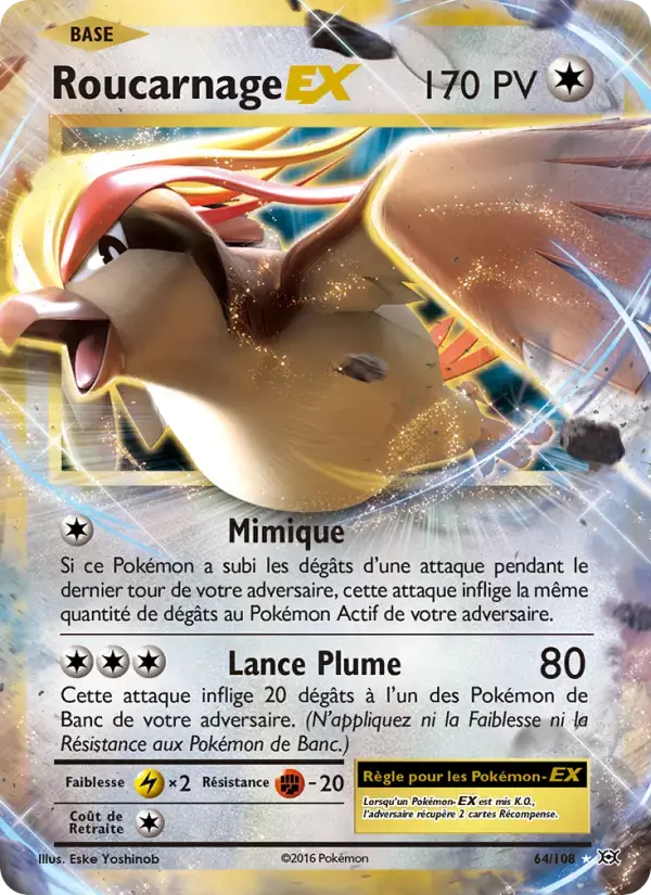 Carte Pokémon Roucarnage EX #64 — Évolutions XY