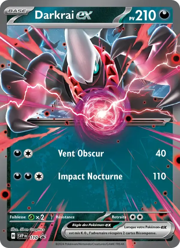Carte Pokémon Darkrai-ex #110 — Promos Écarlate et Violet