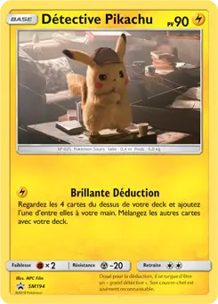 Carte Pokémon Détective Pikachu #SM194 — Promos Soleil et Lune
