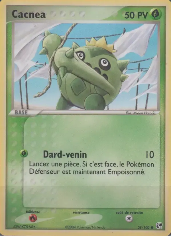 Carte Pokémon Cacnea #58 — Tempête de Sable