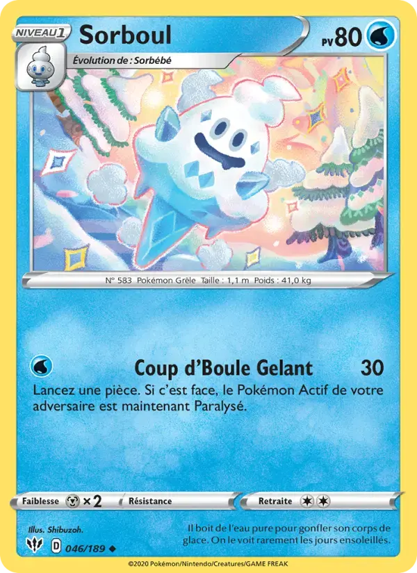 Carte Pokémon Sorboul #46 — Ténèbres Embrasées