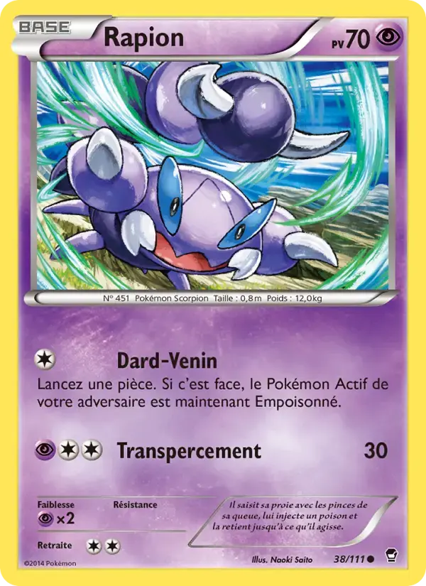 Carte Pokémon Rapion #38 — Poings Furieux