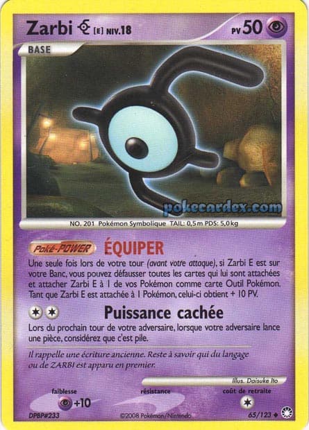 Carte Pokémon Zarbi #65 — Trésors Mystérieux
