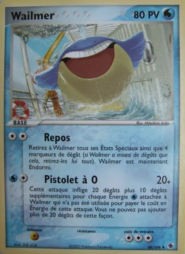 Carte Pokémon Wailmer #48 — Rubis & Saphir
