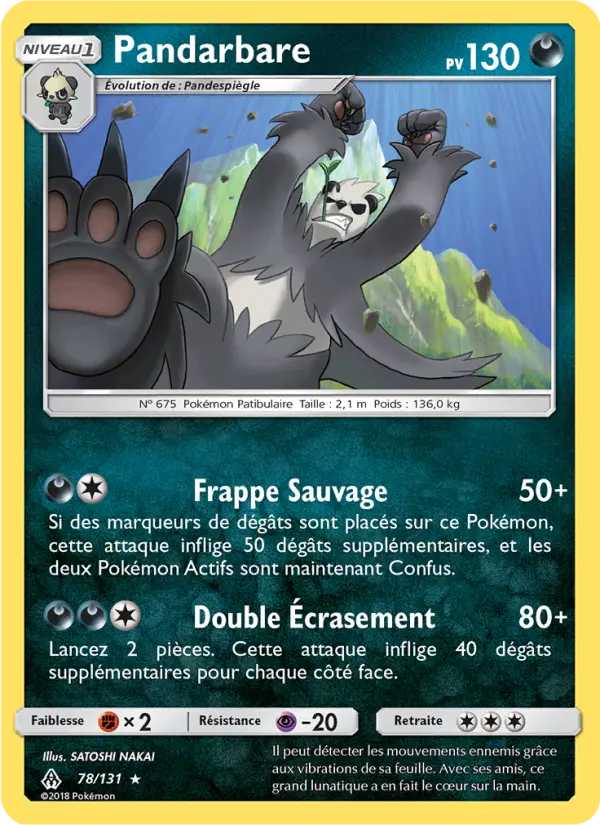 Carte Pokémon Pandarbare #78 — Lumière Interdite