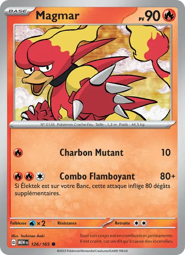 Carte Pokémon Magmar #126 — Pokémon 151