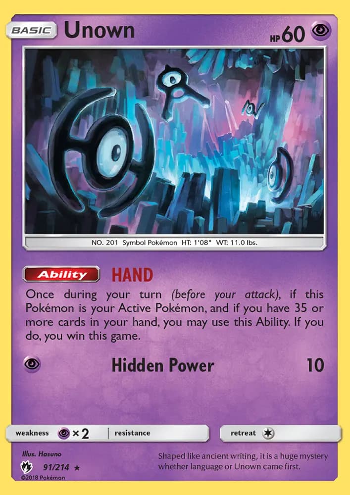 Unown #91 — Lost Thunder