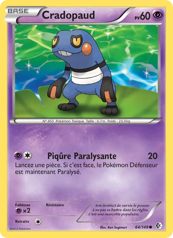 Carte Pokémon Cradopaud #64 — Frontières Franchies