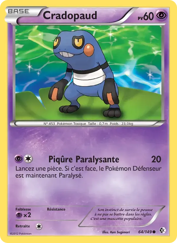 Carte Pokémon Cradopaud #64 — Frontières Franchies
