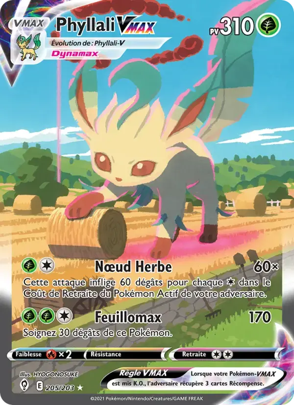 Carte Pokémon Phyllali VMAX #205 — Évolution Céleste