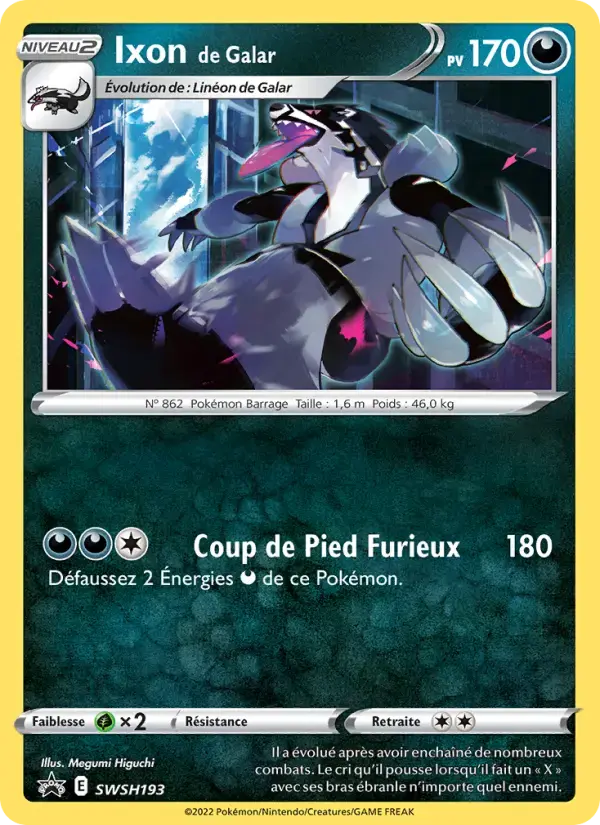 Carte Pokémon Ixon de Galar #SWSH193 — Promos Épée et Bouclier