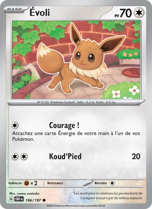 Carte Pokémon Évoli #166 — Flammes Obsidiennes