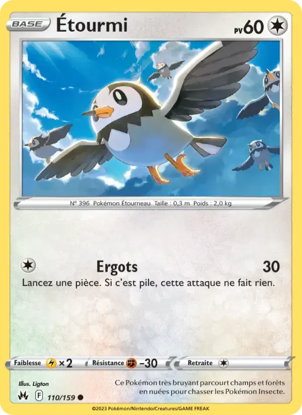 Carte Pokémon Étourmi #110 — Zénith Suprême