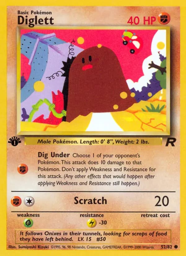 Diglett #52 — Team Rocket