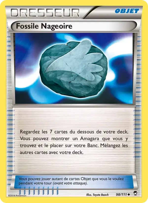 Carte Pokémon Fossile Nageoire #98 — Poings Furieux
