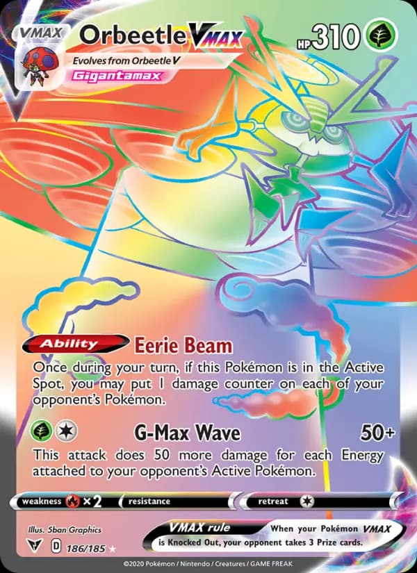 Orbeetle VMAX #186 — Vivid Voltage