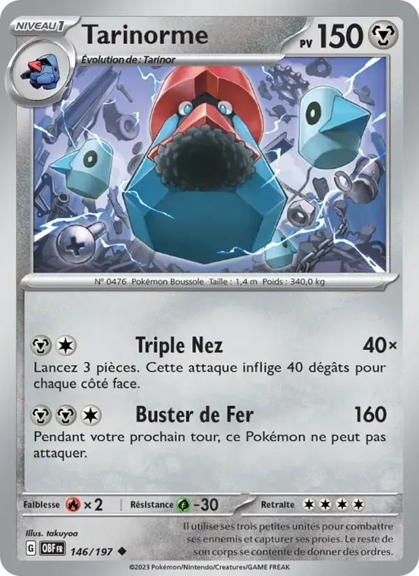 Carte Pokémon Tarinorme #146 — Flammes Obsidiennes