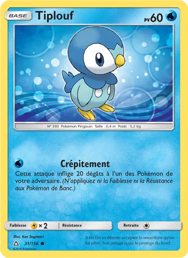 Carte Pokémon Tiplouf #31 — Ultra-Prisme
