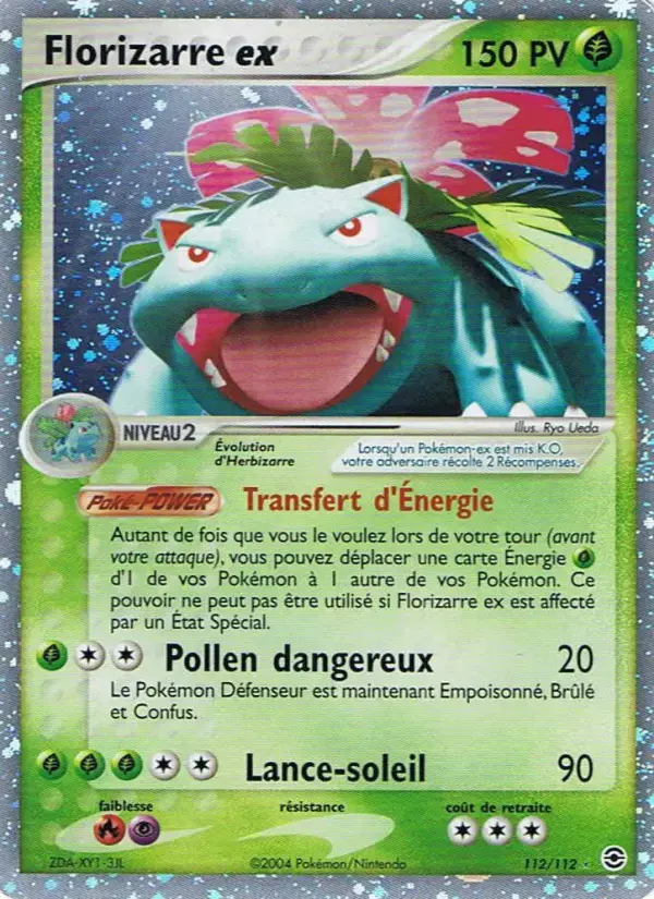 Carte Pokémon Florizarre ex #112 — Rouge Feu & Vert Feuille
