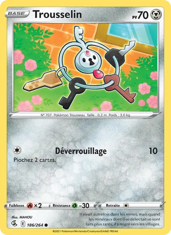 Carte Pokémon Trousselin #186 — Poing de Fusion