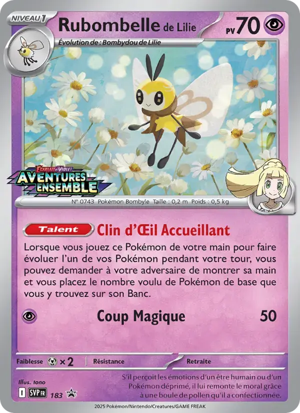Carte Pokémon Rubombelle de Lilie #183 — Promos Écarlate et Violet