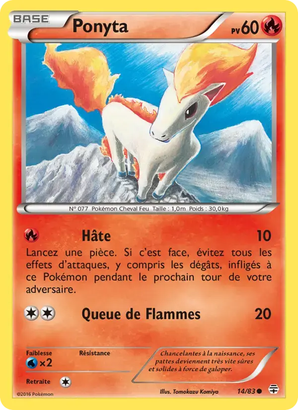 Carte Pokémon Ponyta #14 — Générations