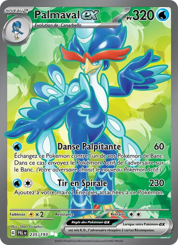 Carte Pokémon Palmaval-ex #235 — Évolutions à Paldea