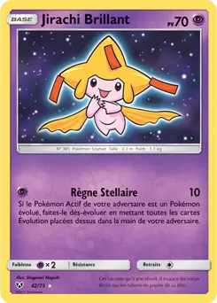 Carte Pokémon Jirachi Brillant #42 — Légendes Brillantes