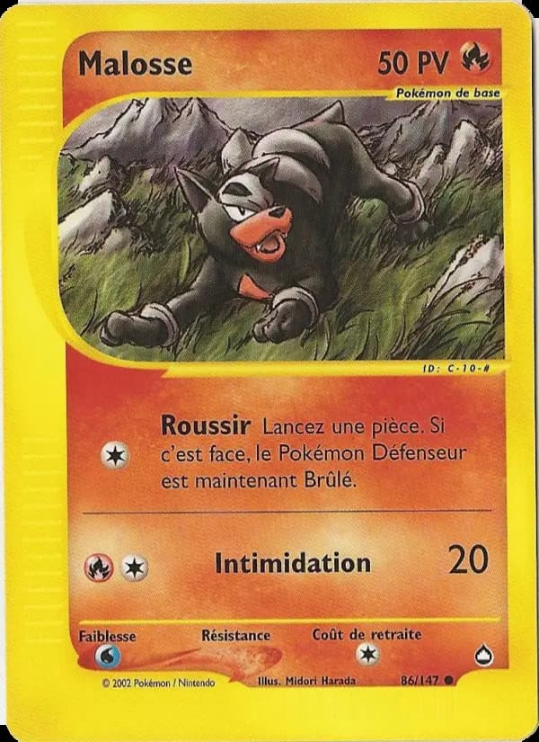 Carte Pokémon Malosse #86 — Aquapolis