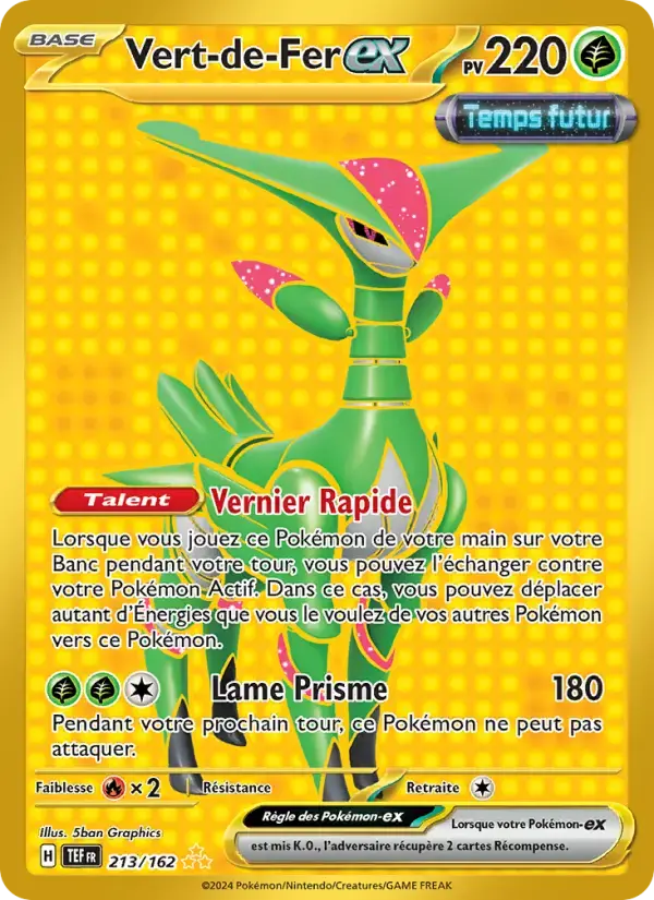 Carte Pokémon Vert-de-Fer-ex #213 — Forces Temporelles