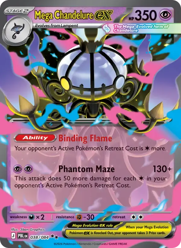 Mega Chandelure ex #038 — Pitch Black