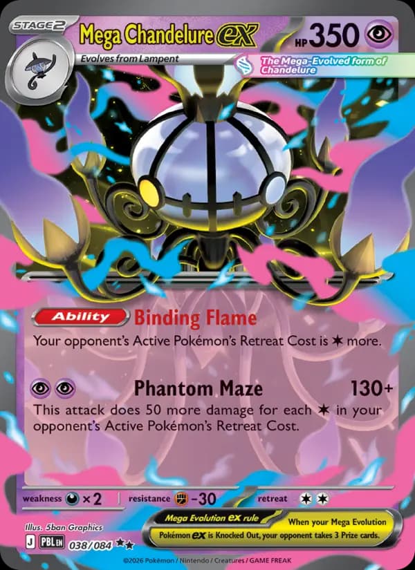 Mega Chandelure ex #038 — Pitch Black