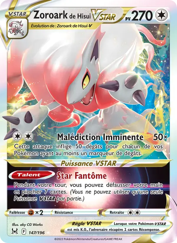 Carte Pokémon Zoroark de Hisui VSTAR #147 — Origine Perdue