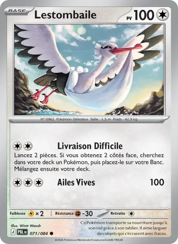 Carte Pokémon Lestombaile #071 — Nuit Noire