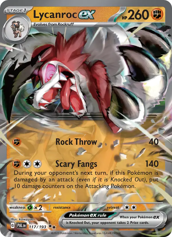 Carte Pokémon Lougaroc-ex #117 — Évolutions à Paldea