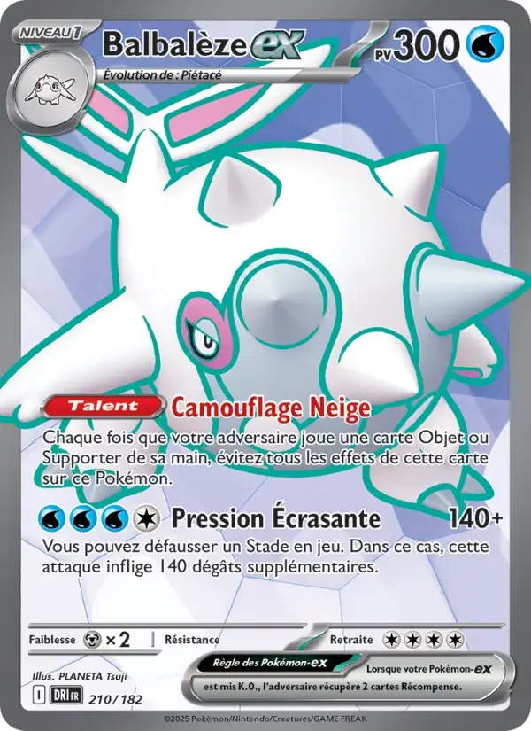 Carte Pokémon Balbalèze-ex #210 — Rivalités Destinées