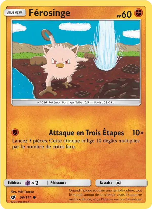 Carte Pokémon Férosinge #50 — Invasion Carmin
