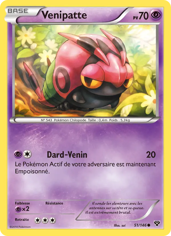 Carte Pokémon Venipatte #51 — XY