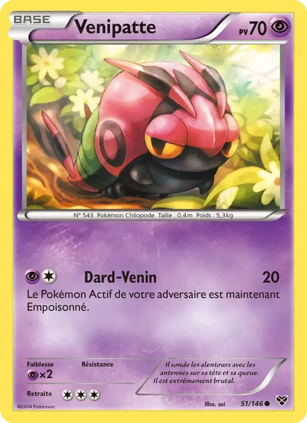 Carte Pokémon Venipatte #51 — XY