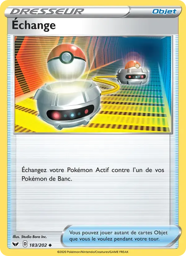 Carte Pokémon Échange #183 — Épée et Bouclier