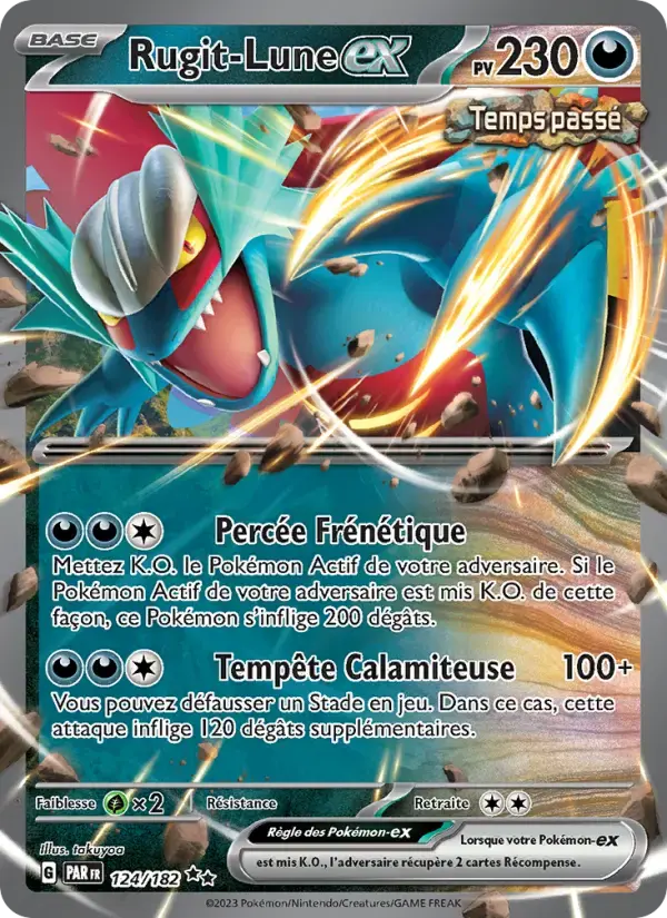 Carte Pokémon Rugit-Lune-ex #124 — Faille Paradoxe
