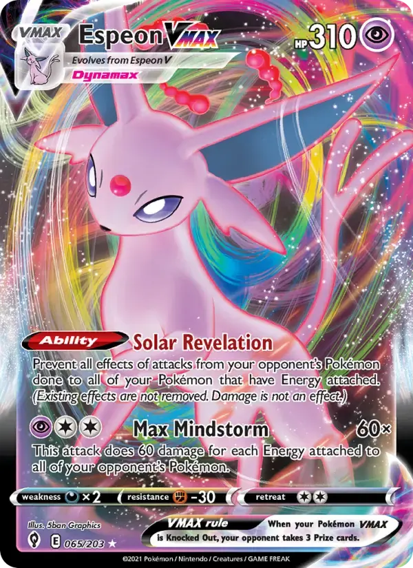 Espeon VMAX #65 — Evolving Skies