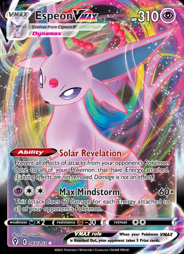 Espeon VMAX #65 — Evolving Skies